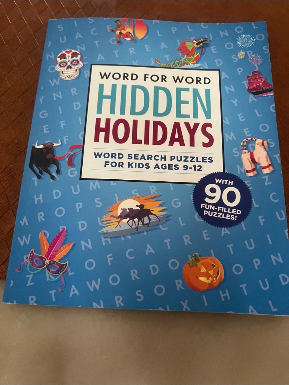 Hidden Holidays Word Search Puzzle Book - Blue Cover
